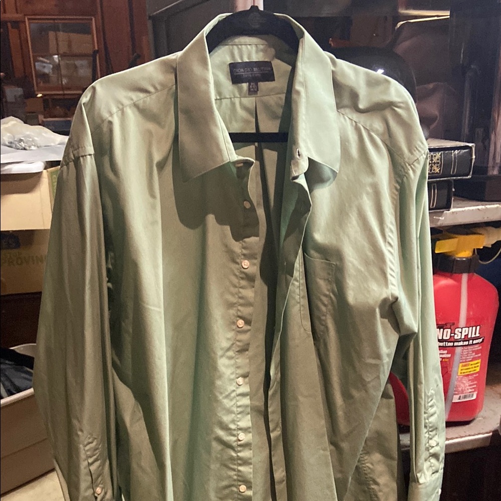 Green Button-Up Shirt